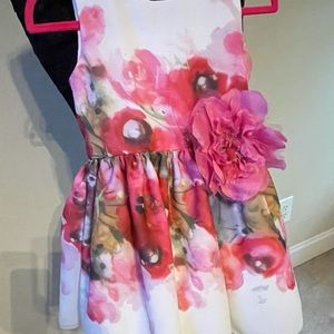 ZOE LTD SLEEVELESS FLORAL PRINTED DRESS